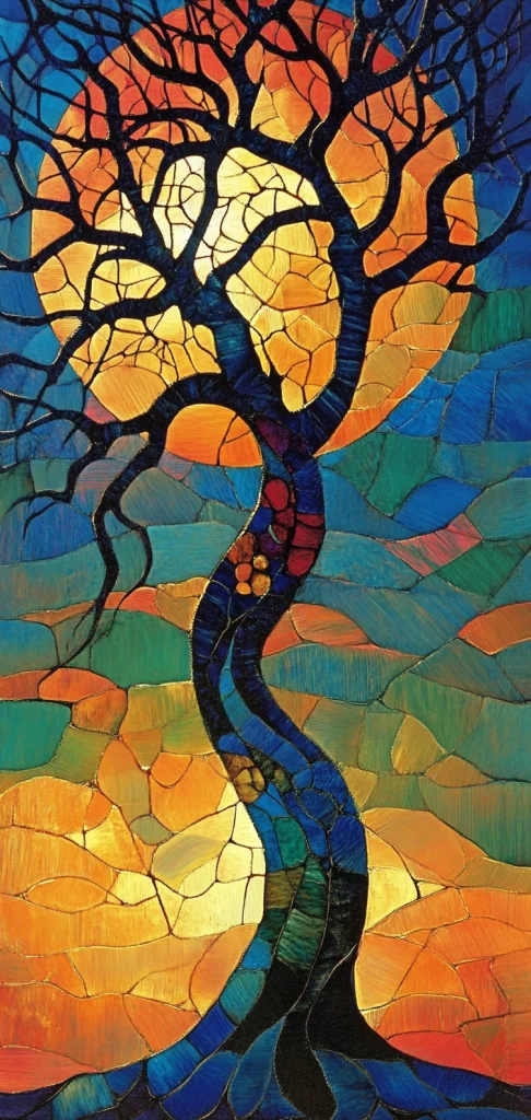 Vivid Stained Glass Tones - Fluorescent Effect