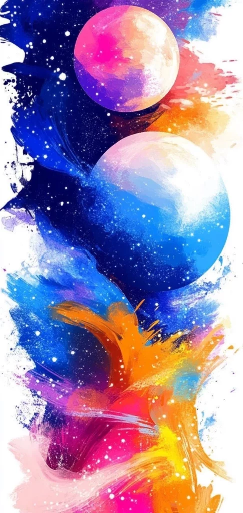 Vibrant Reflective Dreamscapes - Illustration