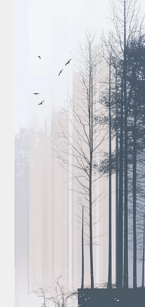 Muted Monochrome Atmospheric - Illustration