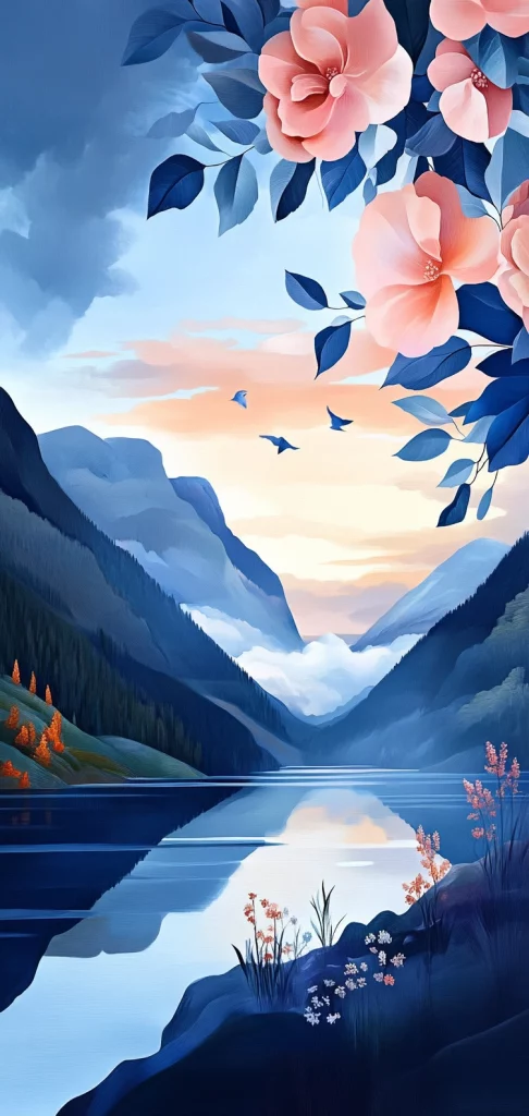 Cool Tone Mountain Environments - Illustration