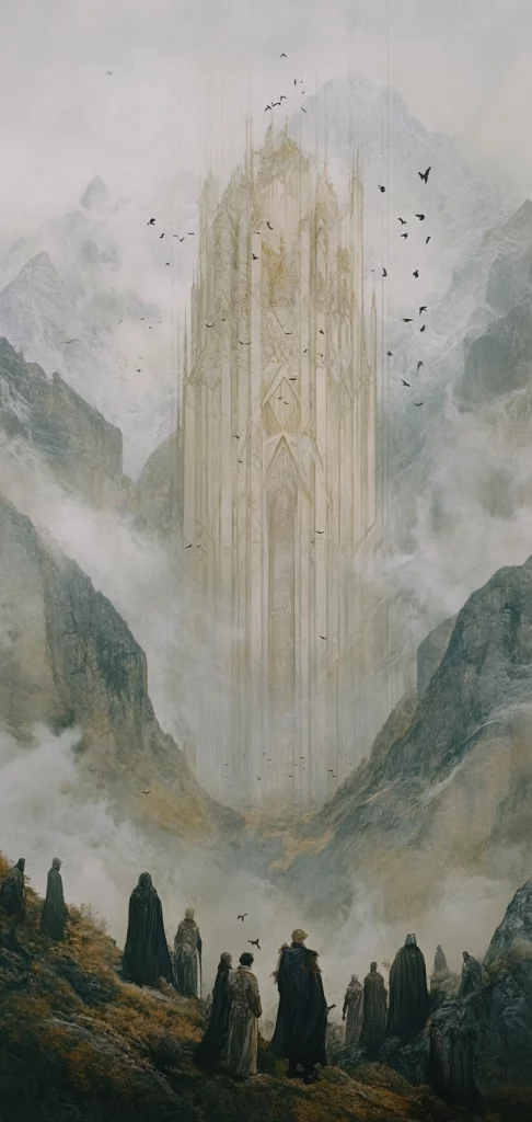 Ethereal Light and Earthy Tones - Ink Painting