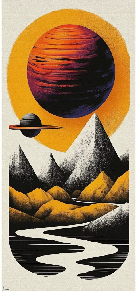 Geometric Gradient Montage - Abstract Art