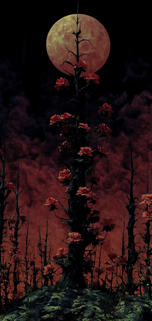 Dark Red Dreamscape - Illustration