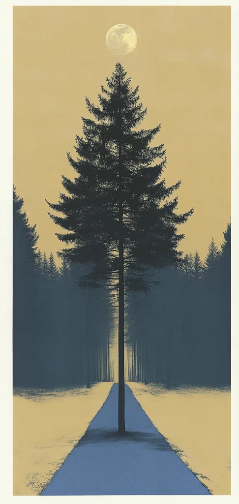 Muted Blue and Beige Contrast - Illustration