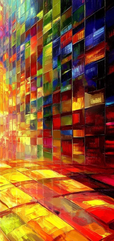Vivid Mosaic Illumination - Abstract Art