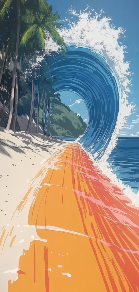 Vibrant Elemental Landscapes - Pop Art