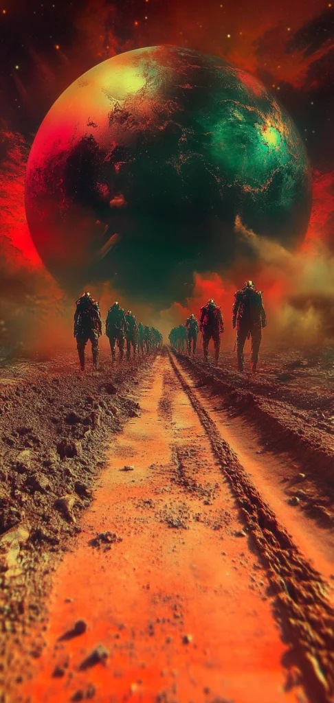 Fiery Lunar Reflections - Warm Tone