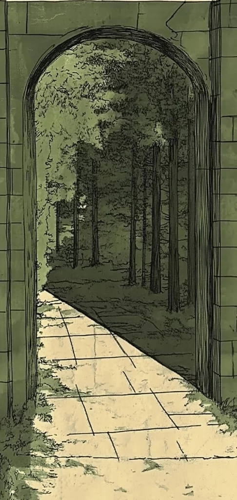 Green Tinted Urban Landscapes - Illustration