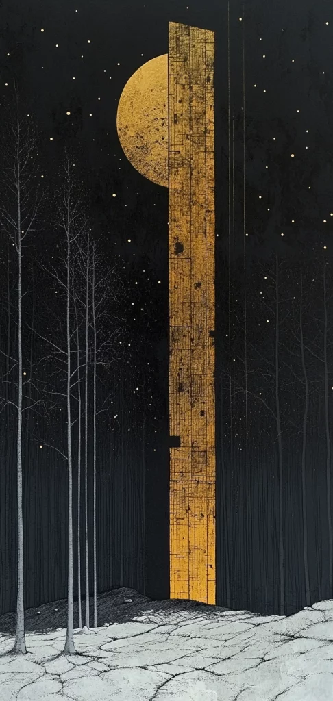 Dark Gold Contrasted Imagery - High Contrast