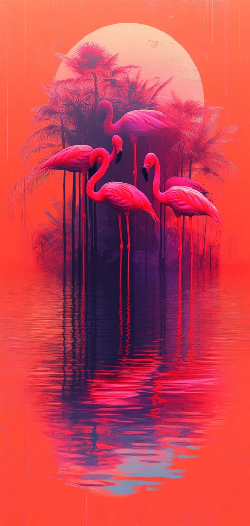 Vibrant Neon Illumination - Vaporwave