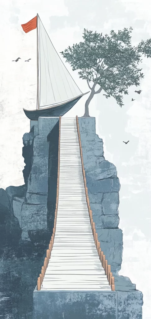 Muted Monochrome Landscape - Modernism