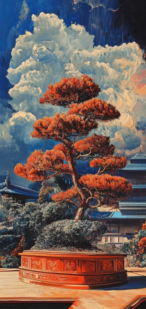 Contrasting Blue Red Landscapes - Cool Tone