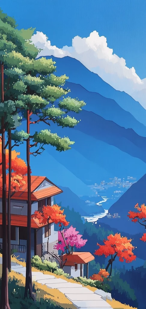 Vivid Nature Hues with Sharp Lines - Urban