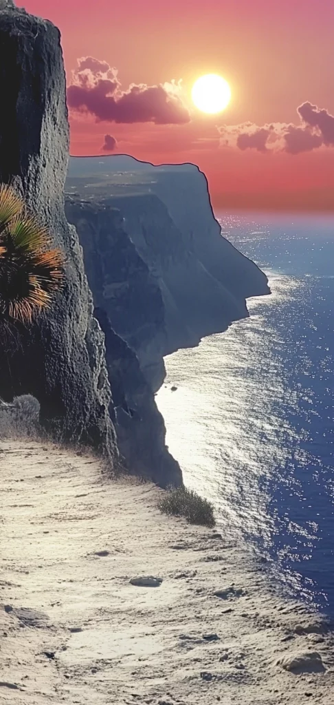 Sunset Gradient and Silhouettes - Illustration