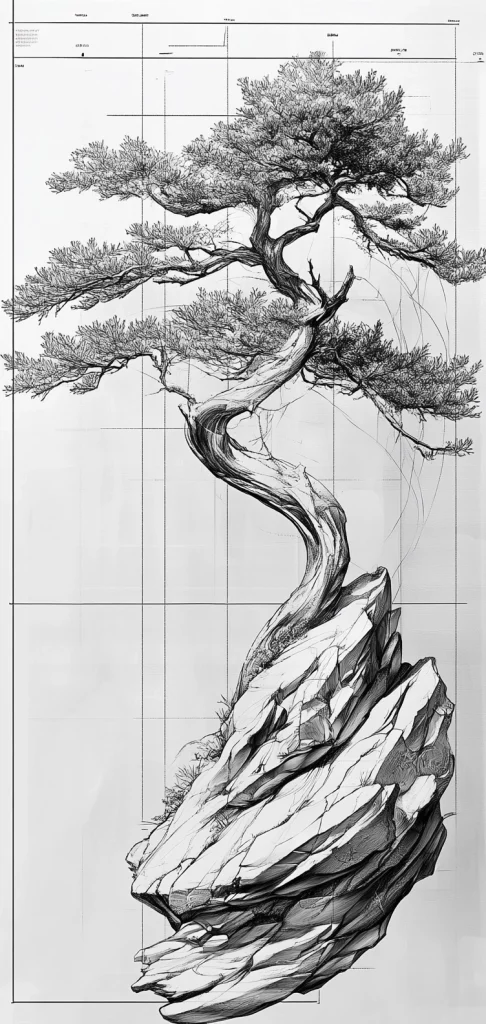 Monochrome Shattered Texture - Black and White