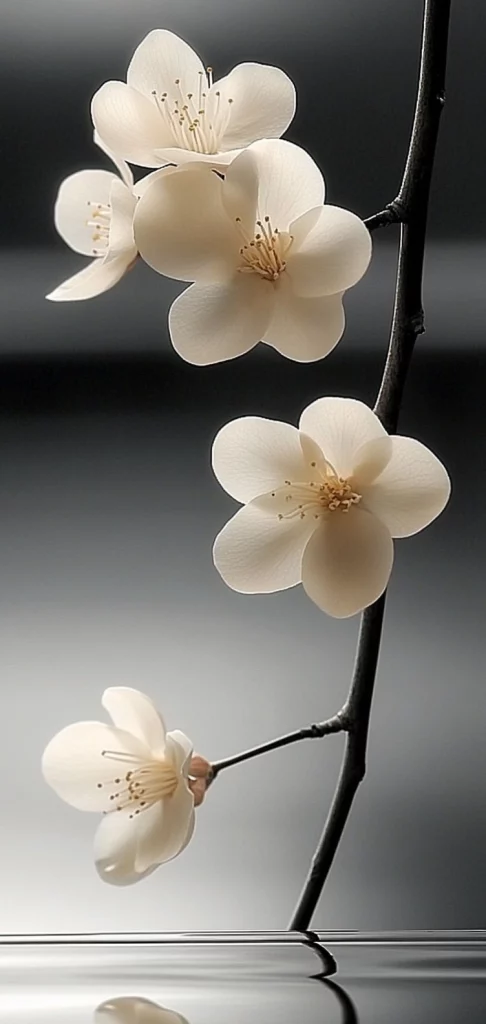 Monochrome Elegance with Subtle Hues - High Contrast