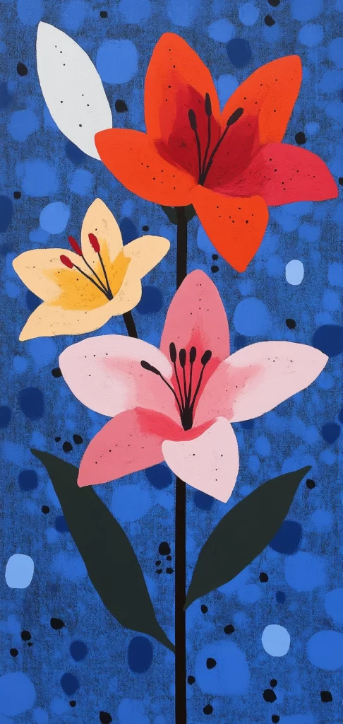 Vibrant Blue and Red Contrast - Bold Colors