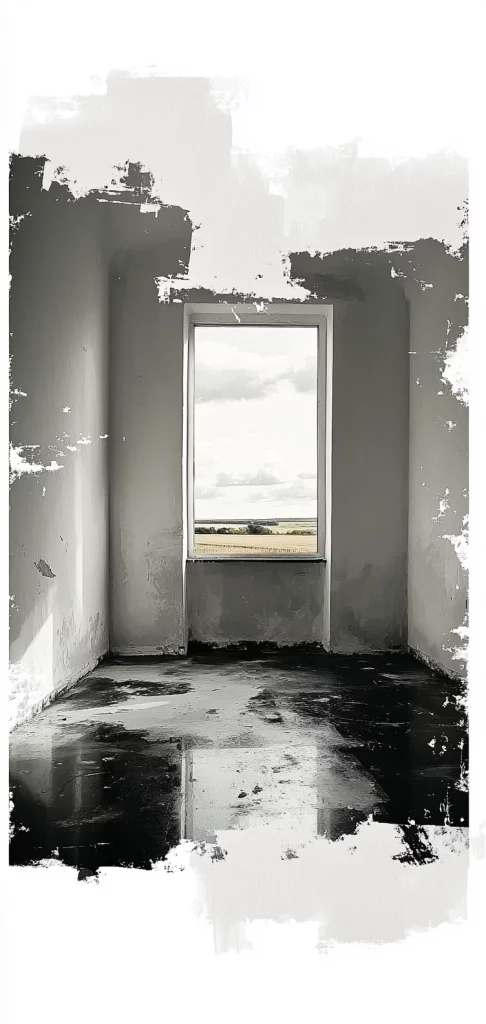 Monochrome Abstract Brushstrokes - Black and White