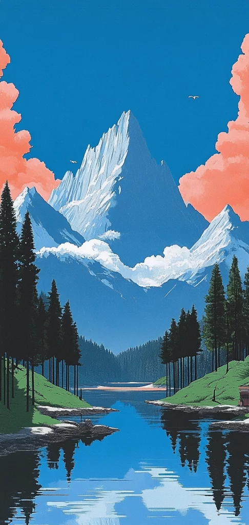 Vibrant Landscape Juxtaposition - Modernism