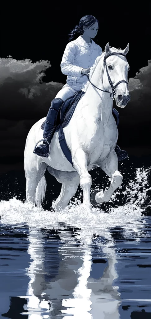 Midnight Monochromatic Elegance - Illustration