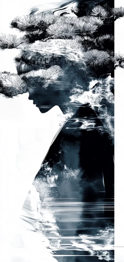 Monochrome Abstract Reflection - Abstract Art