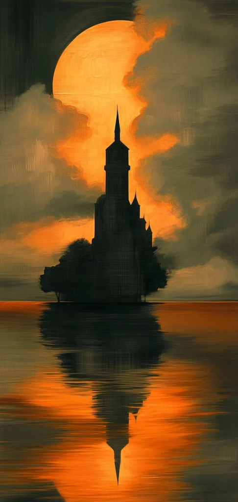 Sunlit Shadows with Orange Highlights - Oil Painting