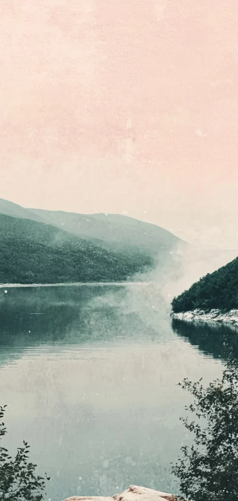 Muted Pastel Landscape - Natural