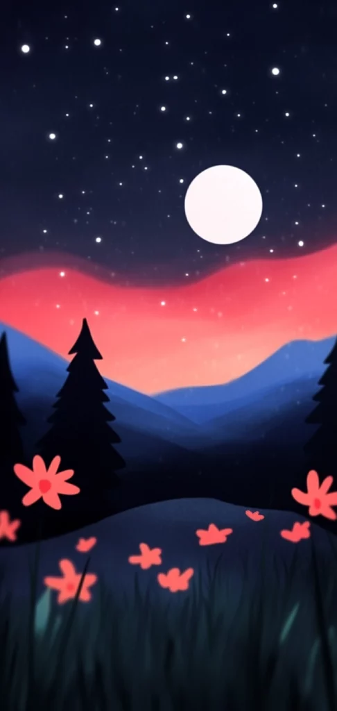 Nighttime Radiant Hues - Modernism