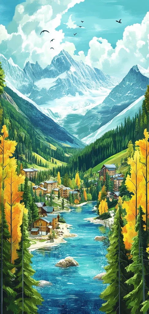 Vivid Seasonal Landscapes - Warm Tone