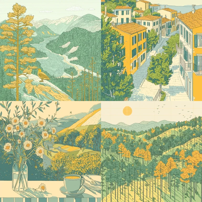 Muted Pastel Scenescape - Midjourney style sref code