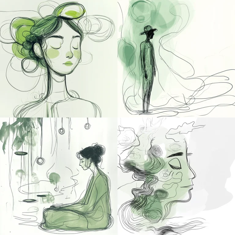 Soft Line Green Accent - Midjourney style sref code