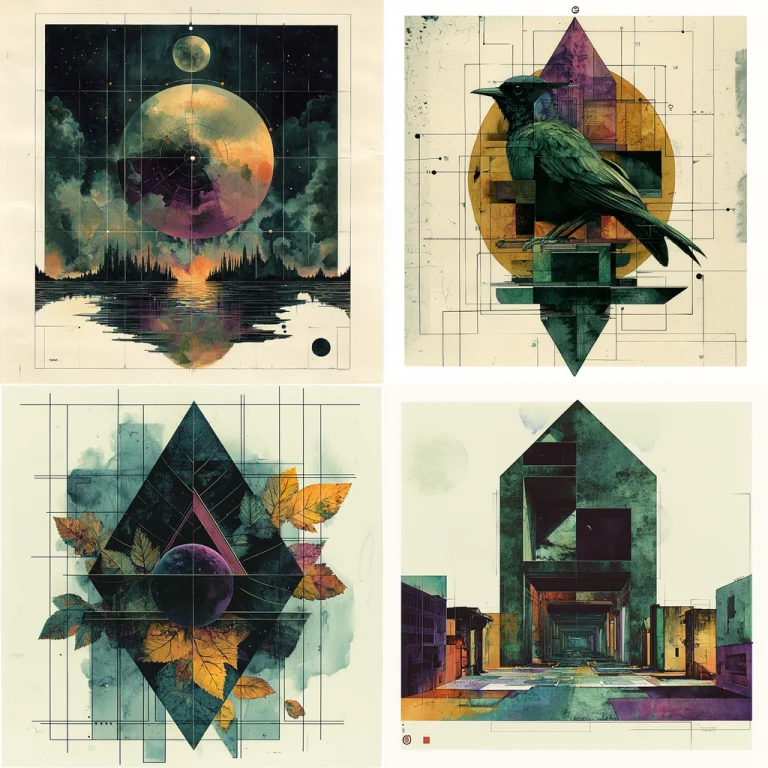 Geometric Abstract Color Blocks - Midjourney style sref code