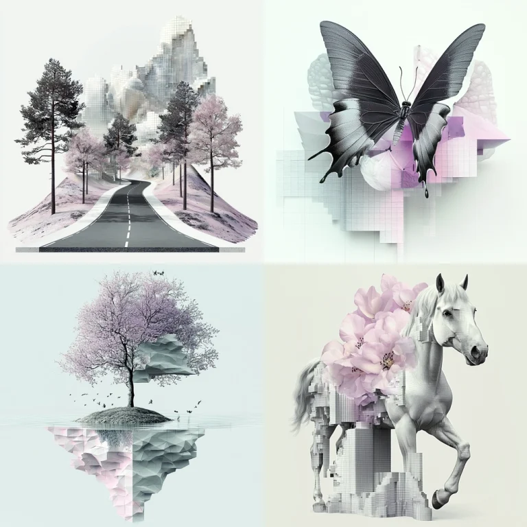 Monochrome Pastel Grid Texture - Midjourney style sref code