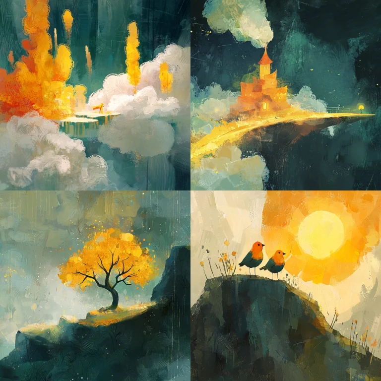 Warm Light Abstract Landscape - Midjourney style sref code