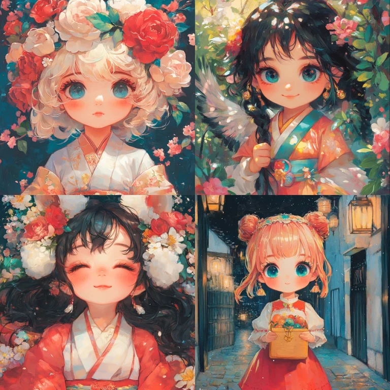 Vivid Floral Contrast - Midjourney style sref code