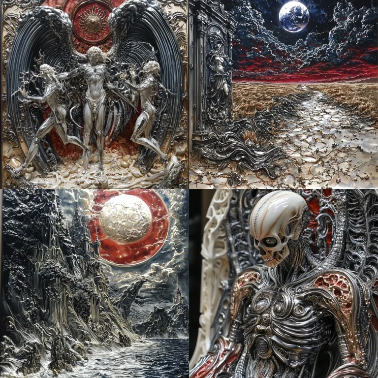 Metallic Textured Baroque - Midjourney style sref code