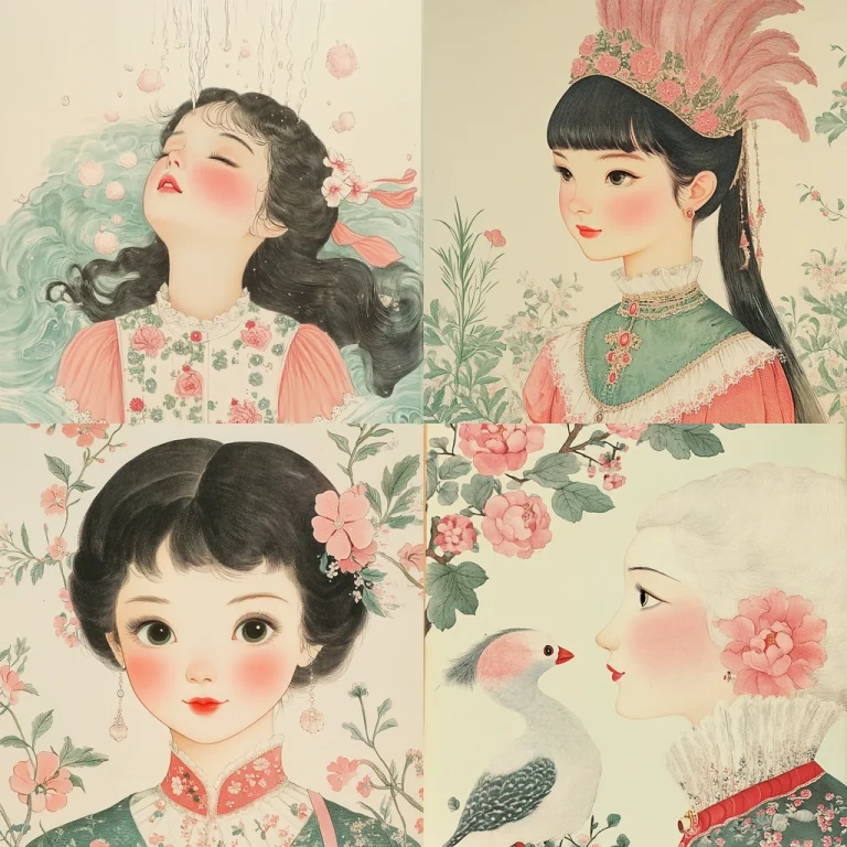 Delicate Floral Portraiture - Midjourney style sref code