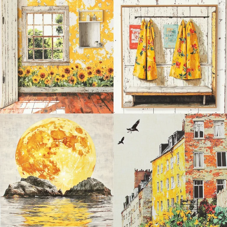 Rustic Yellow Sunlit Nostalgia - Midjourney style sref code