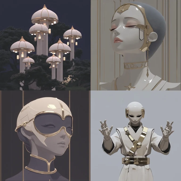 Metallic Futuristic Elegance - Midjourney style sref code