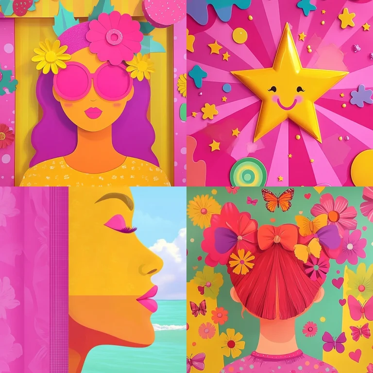 Vivid Pop with Playful Forms - Midjourney style sref code