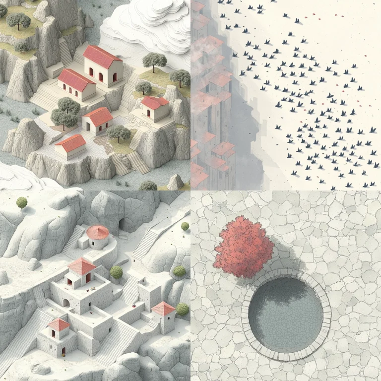 Muted Architectural Sketch - Midjourney style sref code