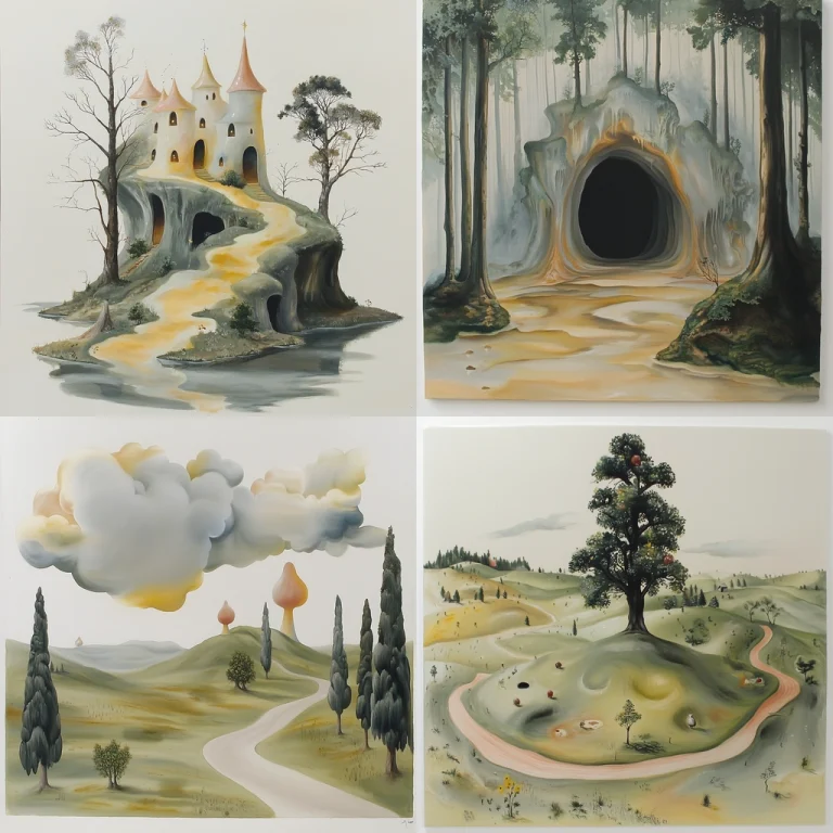 Soft Edged Pastelscape - Midjourney style sref code