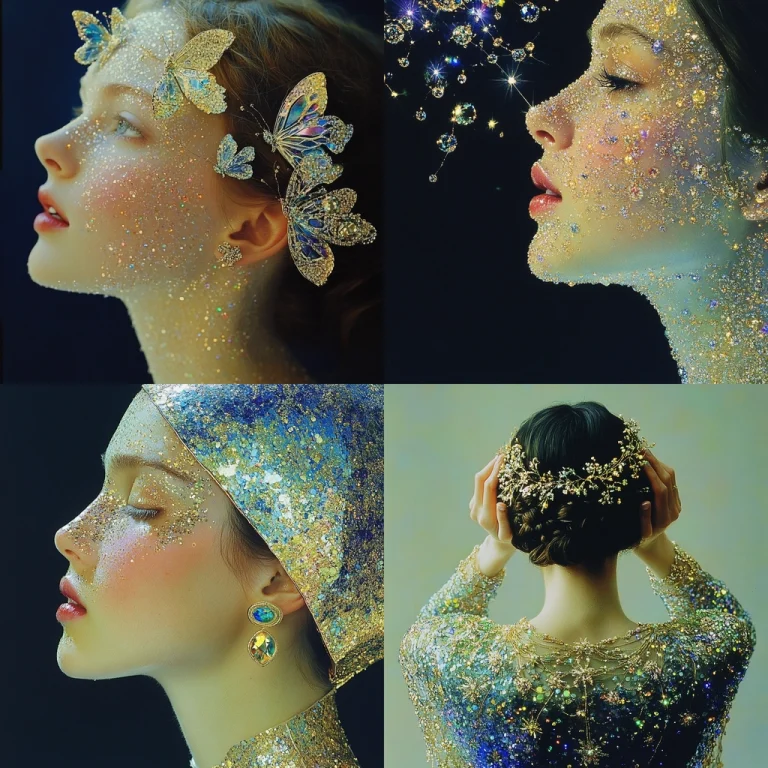 Glittering Floral Elegance - Midjourney style sref code