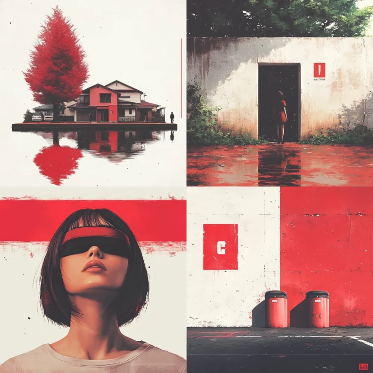 Red Contrast Modernism - Midjourney style sref code