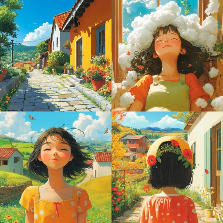 Vibrant Pastoral Serenity - Midjourney style sref code