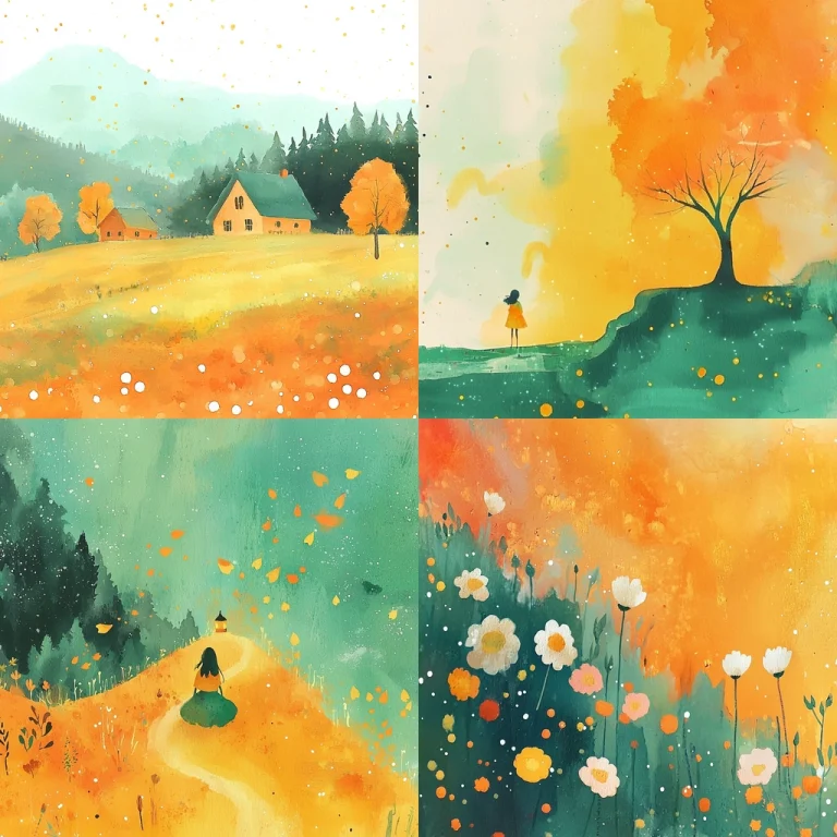 Warm Gradient Landscape - Midjourney style sref code