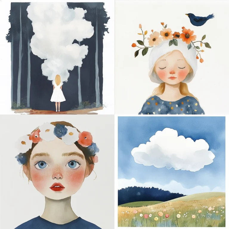 Muted Tones with Nature Elements - Midjourney style sref code