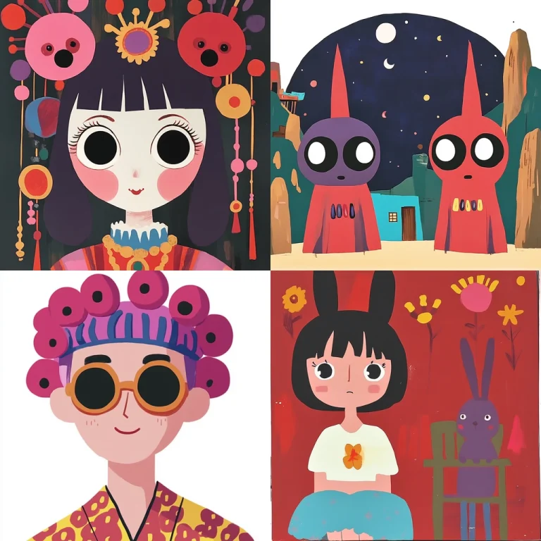 Vivid Cartoon Portraits - Midjourney style sref code