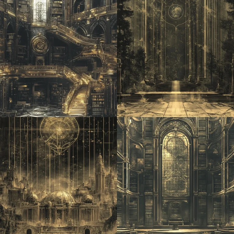 Golden Architectural Midnight - Midjourney style sref code