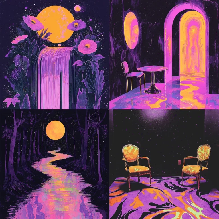 Purple-Orange Night Glow - Midjourney style sref code